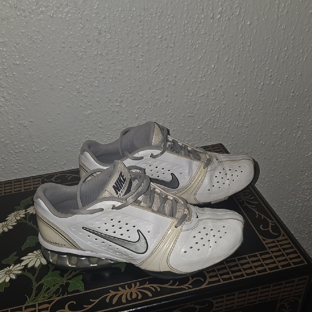 Nike White and Gray Athletic Shoes